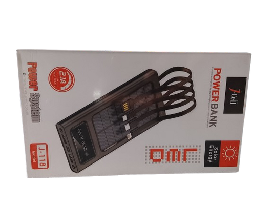 Jcell Solar Power Bank – High Capacity Portable Charger.