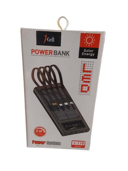 Jcell Solar Power Bank – High Capacity Portable Charger.